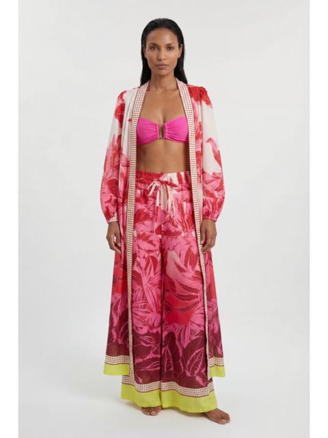 KAREN MILLEN Printed Cotton Voile Beach Trousers