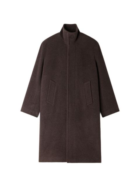 Sandro stand-up collar overcoat