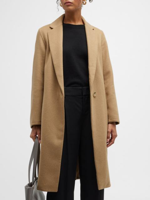 Vince Classic Straight Wool-Blend Coat