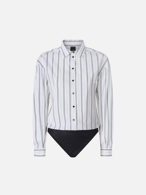 PINKO STRIPED SHIRT BODYSUIT