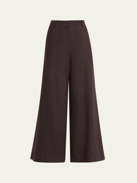 TWP Dees Wide-Leg Linen Trousers