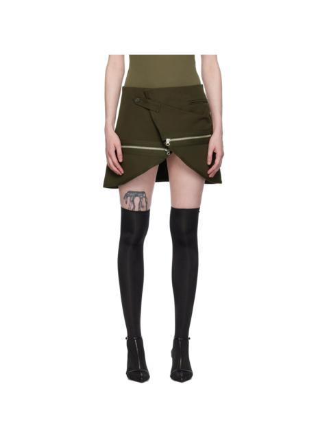 courrèges Brown Modular Miniskirt