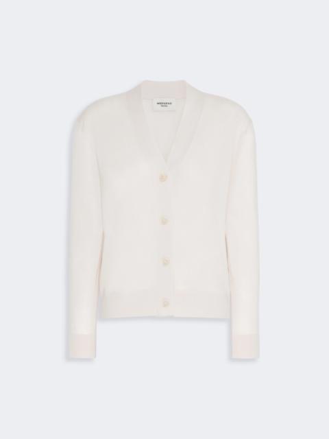WEEKEND Max Mara TORRE Wool, silk and cashmere V-neck cardigan - IVORY