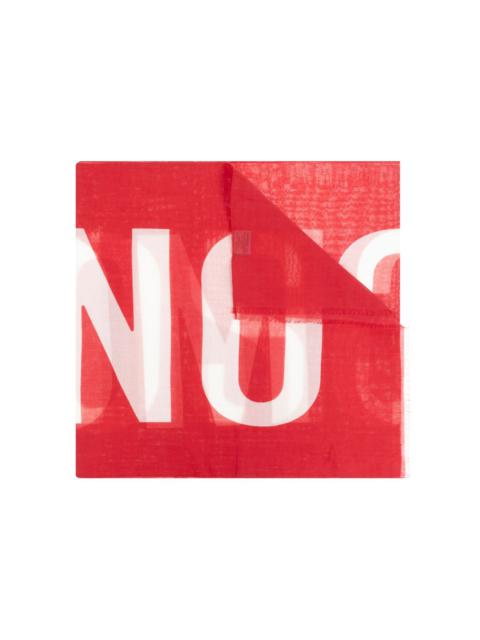 logo-print scarf