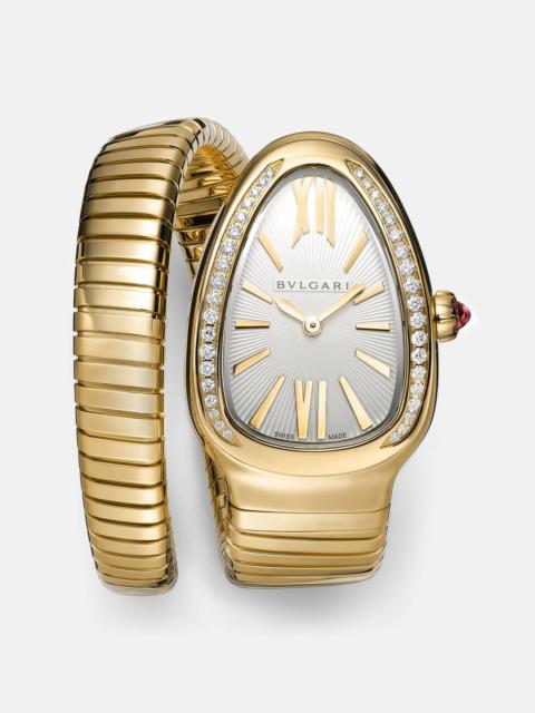 BVLGARI Serpenti Tubogas 18kt gold watch with diamonds