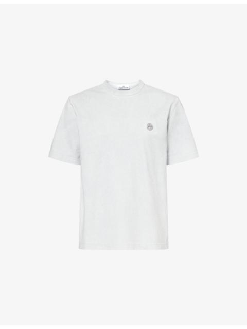 Stone Island Reflective Brand-Patch Cotton T-Shirt