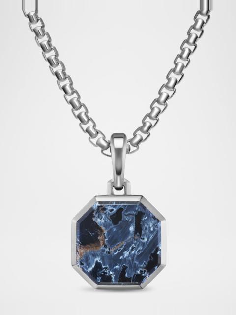 DAVID YURMAN Men's Faceted Stone Amulet in Silver with Pietersite, 16mm