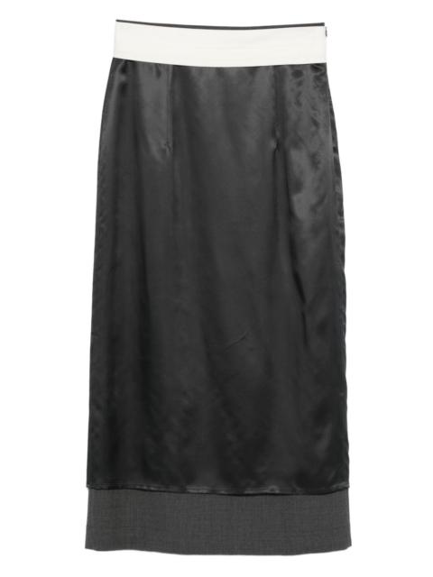 RÓHE colourblock midi skirt