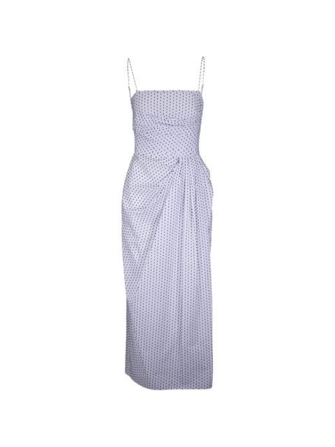 ADAM LIPPES Cari spaghetti-strap draped dress