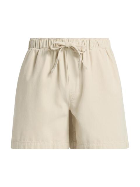 FRAME Men's Cotton Canvas Drawstring Shorts - Off White
