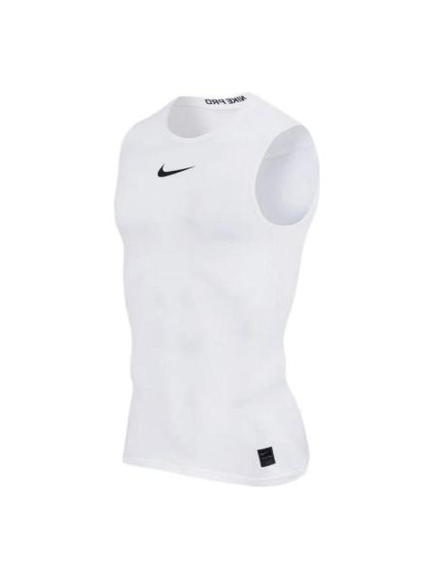 Nike Men's Nike Solid Color Logo Sports Training Gym Vest White DD1638-100