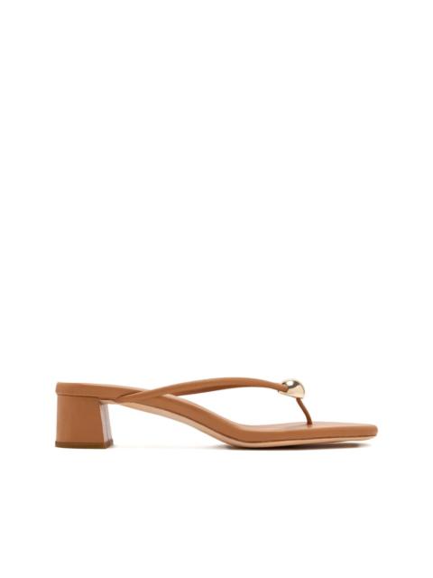 LOEFFLER RANDALL 50mm Odessa leather-thong ball-embellishment sandals