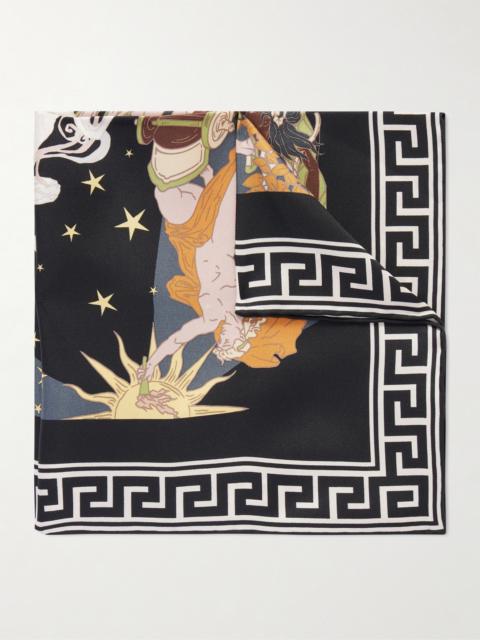 RUBINACCI Apollo and Artemis Printed Silk-Satin Scarf