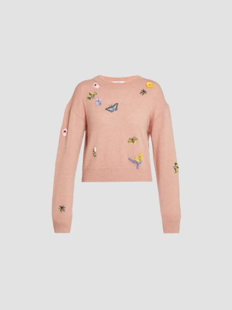 Erdem EMBELLISHED CREW NECK JUMPER