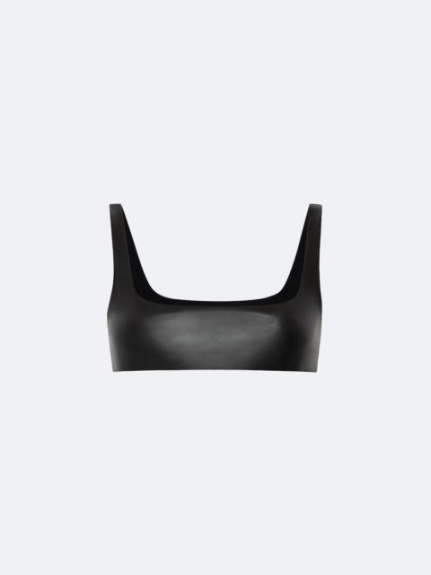 LAPOINTE Stretch Faux Leather Bra Top
