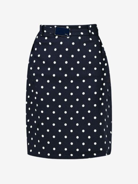 ROWEN ROSE polka-dot belted skirt