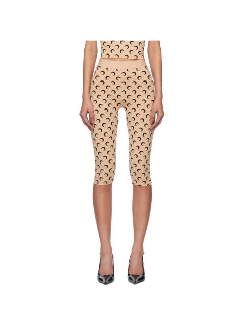 Marine Serre SSENSE Exclusive Tan Recycled Moon Jersey Capri Leggings