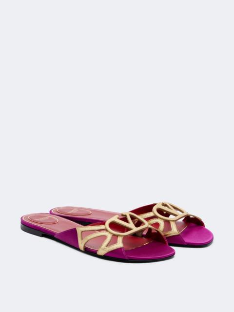 Valentino Wonderweb VLogo leather slides