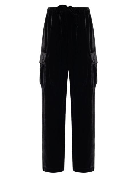 Velvet cargo trousers