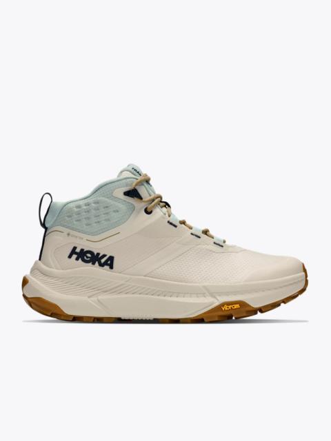 HOKA Women's Transport Hike GTX Shoes in Alabaster/Glimmering Blue