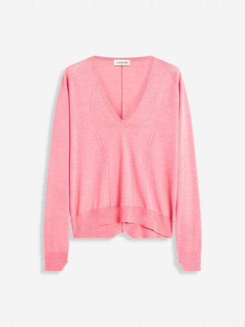 Lanvin V-NECK KNIT SWEATER