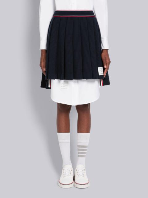 Thom Browne University Stripe Pleated Mini Skirt
