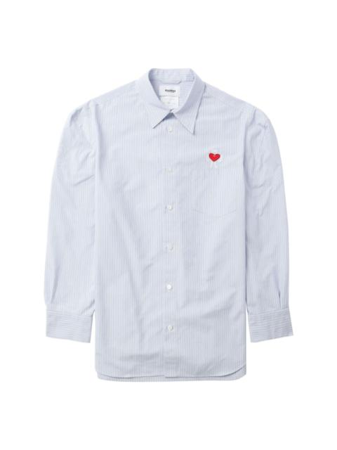 doublet Robot Shoulder striped cotton shirt