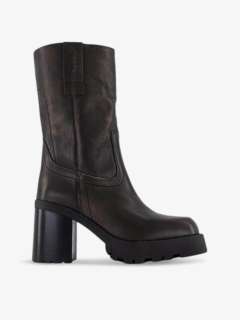 MIISTA Daiane square-toe leather ankle boots