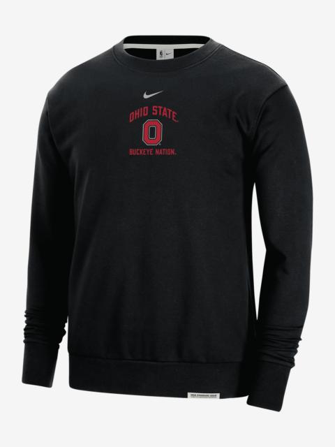 Ohio State Standard Issue Nike Men's College Fleece Crew-Neck Sweatshirt