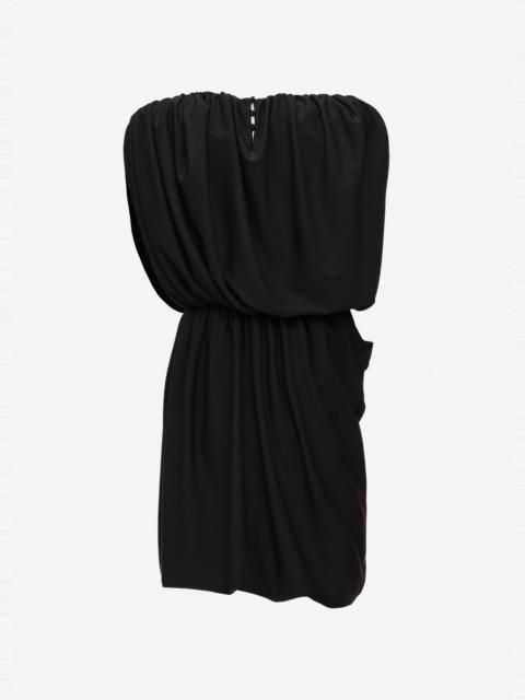 MAGDA BUTRYM Draped balloon midi dress in black
