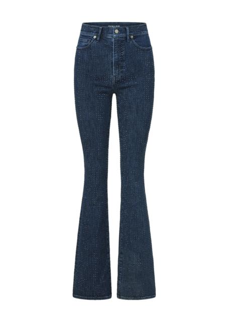 VERONICA BEARD BEVERLY RHINESTONE SKINNY-FLARE JEAN