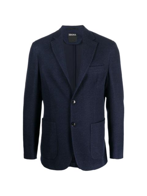 single-breasted wool blazer