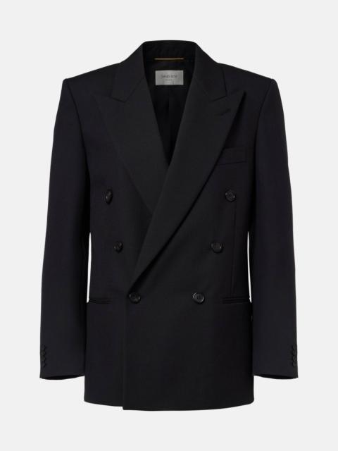 SAINT LAURENT Double-breasted wool blazer