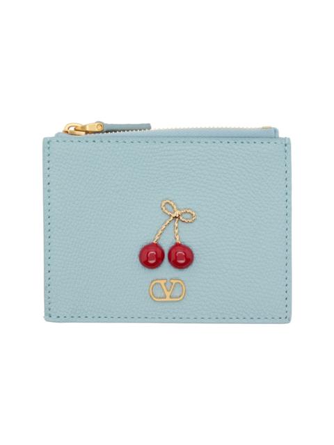 Valentino Blue Cherryfic Card Holder