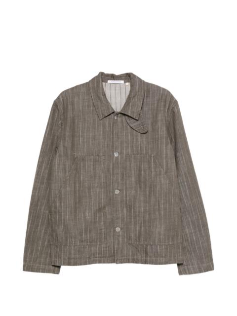 SUNFLOWER Labour stripe-pattern button-up jacket