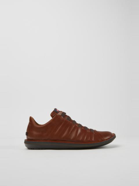 CAMPER Beetle Brown Leather Shoes for Men.