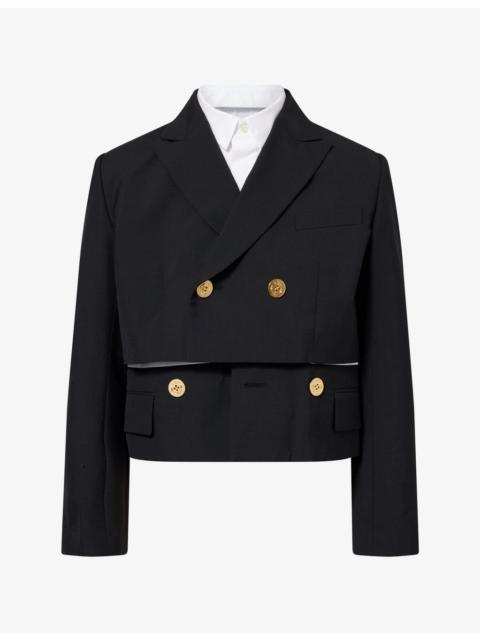 sacai Suiting Overlay Woven Jacket