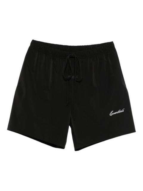 ESSENTIALS logo-embroidered drawstring track shorts