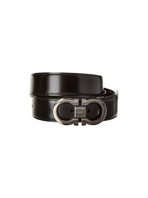 FERRAGAMO Ferragamo Double Gancio Reversible & Adjustable Leather Belt