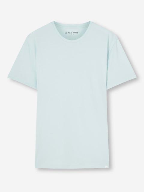 Derek Rose Men's T-Shirt Basel Micro Modal Stretch Ice Blue