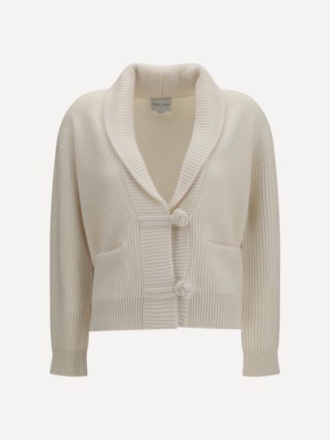 forte_forte Wool and cashmere english rib Cardigan