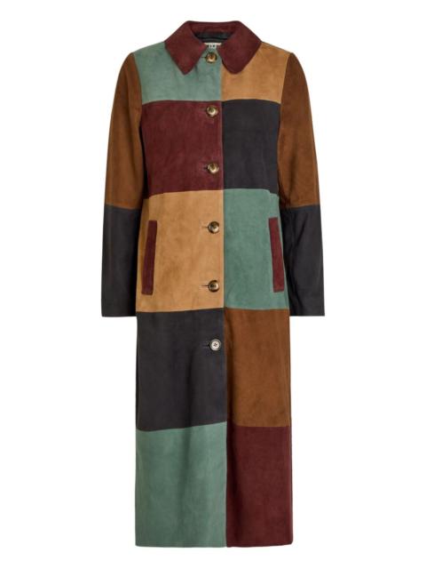 RIXO Milly patchwork button coat