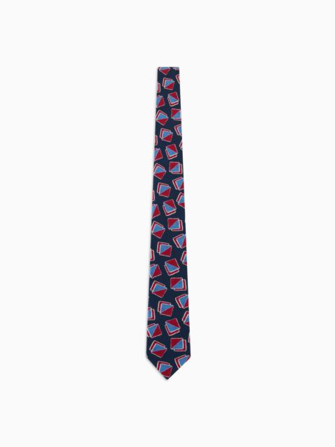 GIORGIO ARMANI ASV printed silk tie