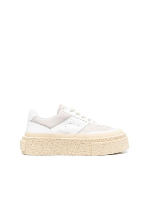 leather platform sneakers