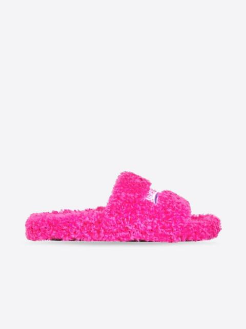 【BALENCIAGA】Furry Slide Sandal In Soft Towel★関税送料込み BALENCIAGA Women's Furry Slide Sandal in Light Pink | REVERSIBLE