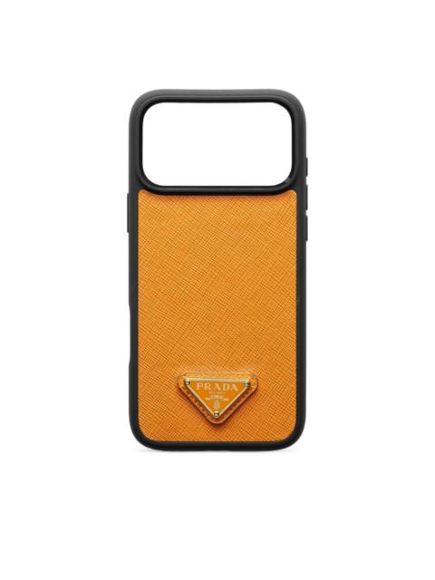 Prada triangle-logo iPhone 17 Pro Max case
