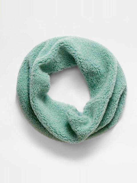 Tod's LOOP SCARF IN BOUCLÉ KNIT - GREEN