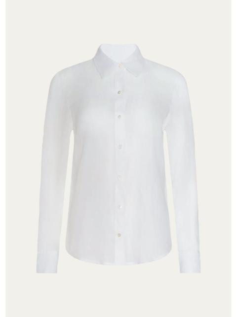 L'AGENCE Ellery Sheer Ramie Blouse