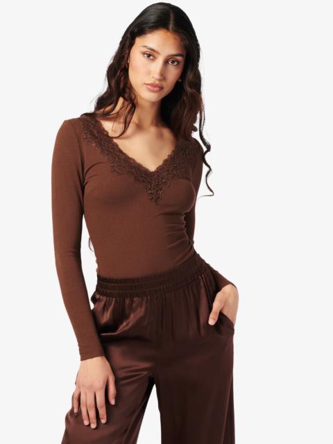 CAMI NYC ROONEY RIB KNIT TOP MALT