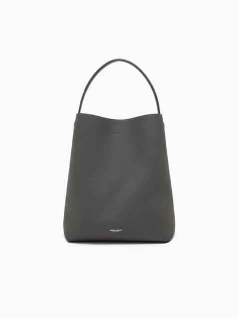 GIORGIO ARMANI SHOULDER BAG IN GRAINED LEATHER WITH SPLIT LEATHER LINING